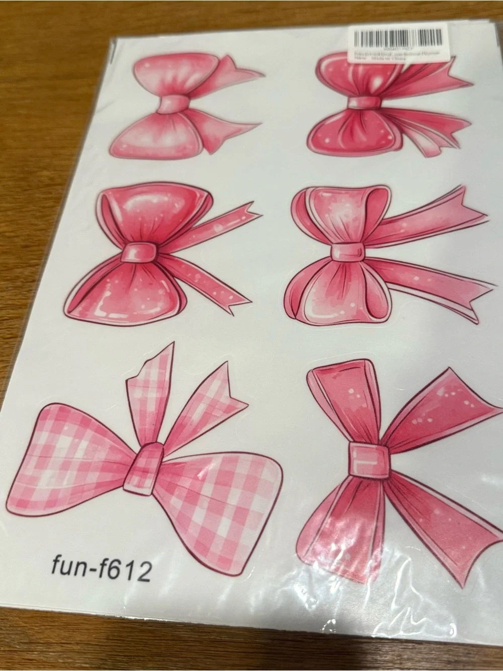 Pink Bow Sticker Sheets- Wall Decals Removeable
